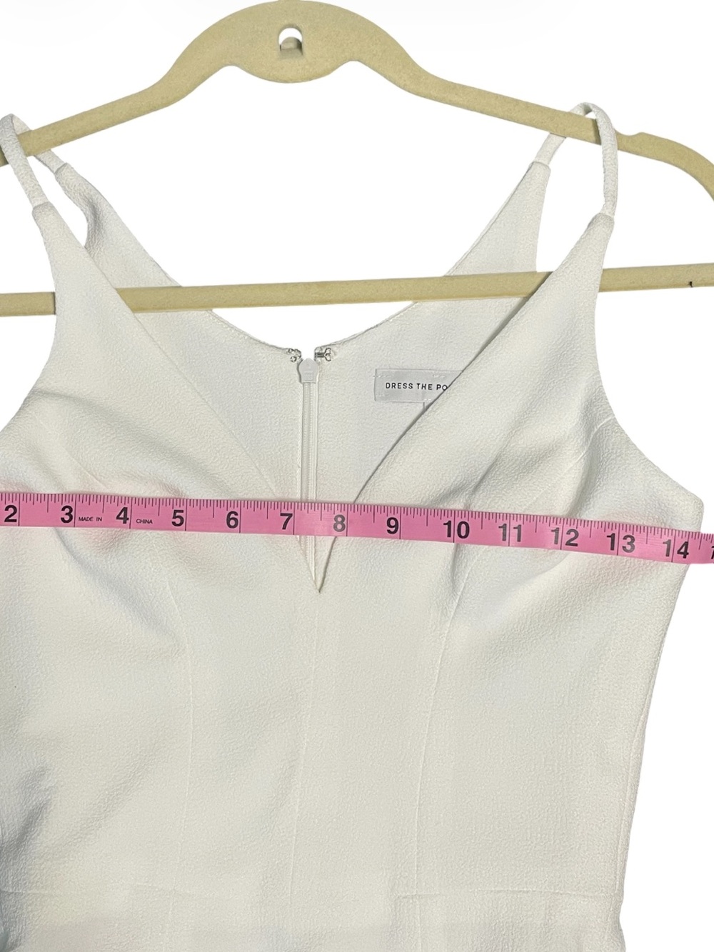 Dress the Population Iris Off White Textured Sleeveless Dress - Picture 9 of 15